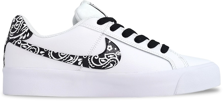 【客製化運動鞋】 Nike Court Royale Ac 腰果花設計 街頭嘻哈 潮流簡約 文藝復古 低筒 板鞋 女款 黑白 Order 【客製化運動鞋】 Nike Court Royale Ac 腰果花設計 街頭嘻哈 潮流簡約 文藝復古 低筒 板鞋 女款 黑白