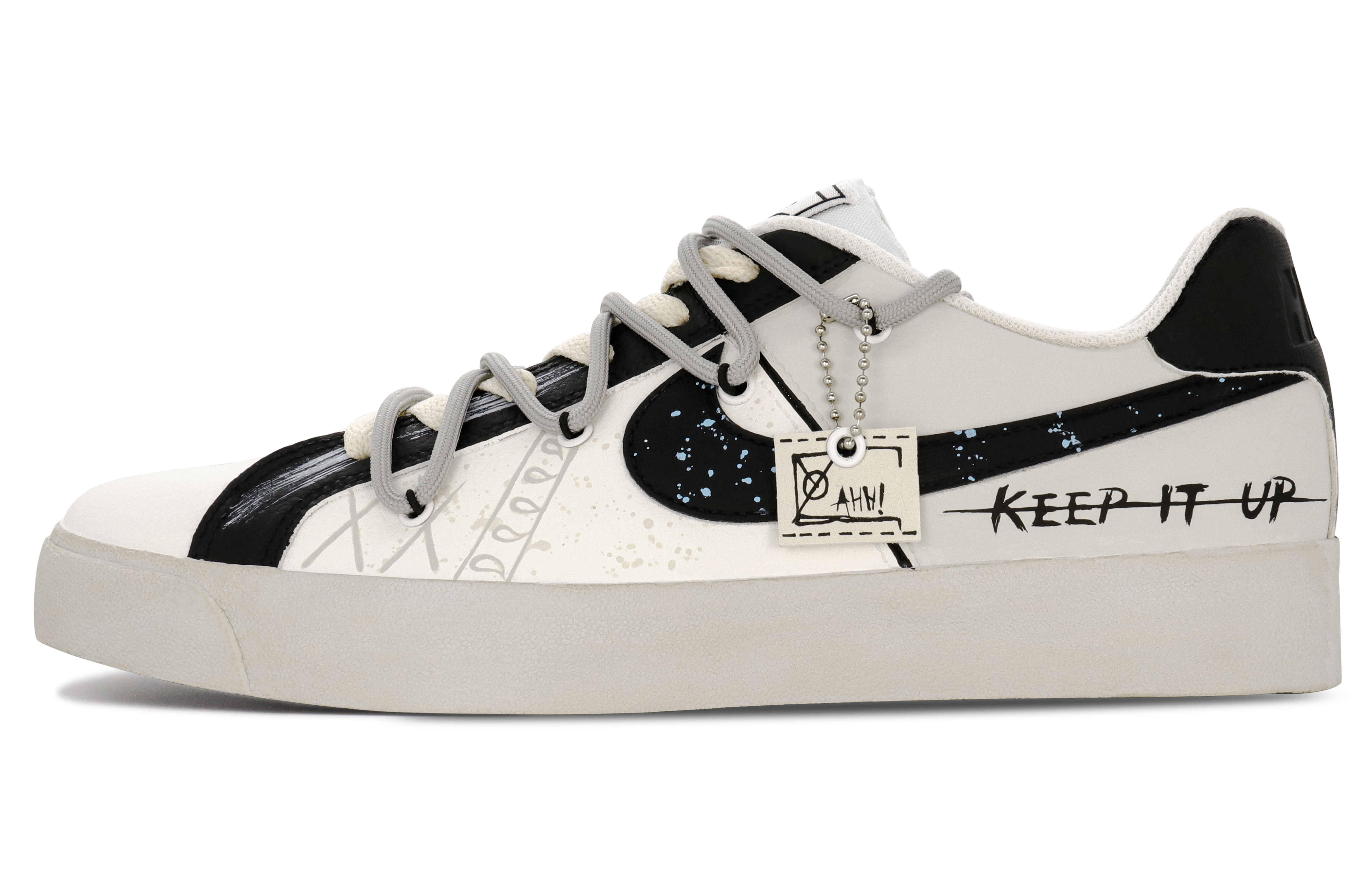 Buy 【客製化球鞋】Nike Court Royale Ac 星球日記 台灣風 手繪 塗鴉 低筒 板鞋 女款 灰色