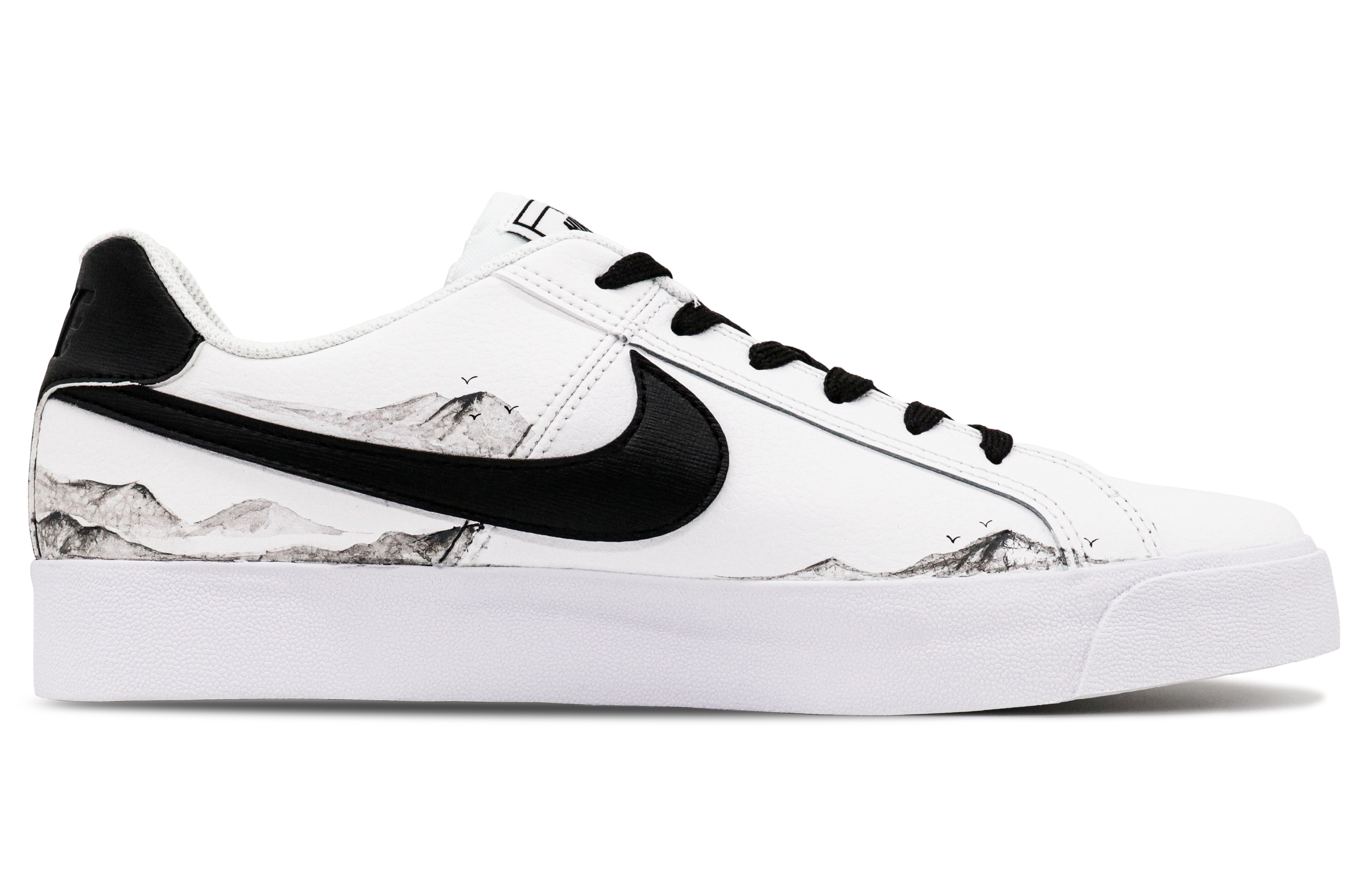 Order (W) 나이키 코트 로얄 AC '블랙/화이트' (커스텀) AO2810-102(Team31-女款水墨韵江南)