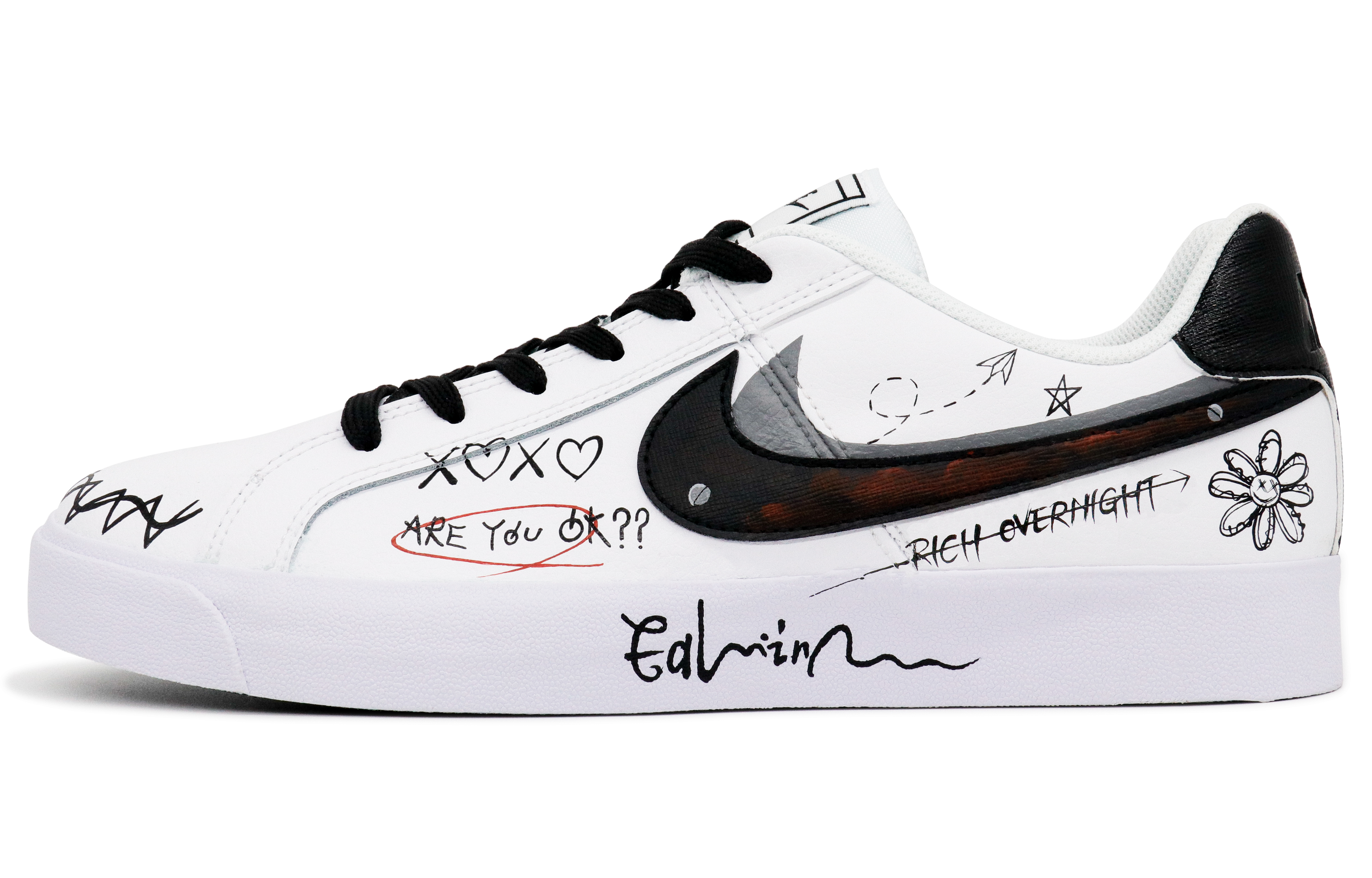 Buy (W) [定制鞋款] 耐克Court Royale AC '心碎涂鸦' AO2810-102-469043