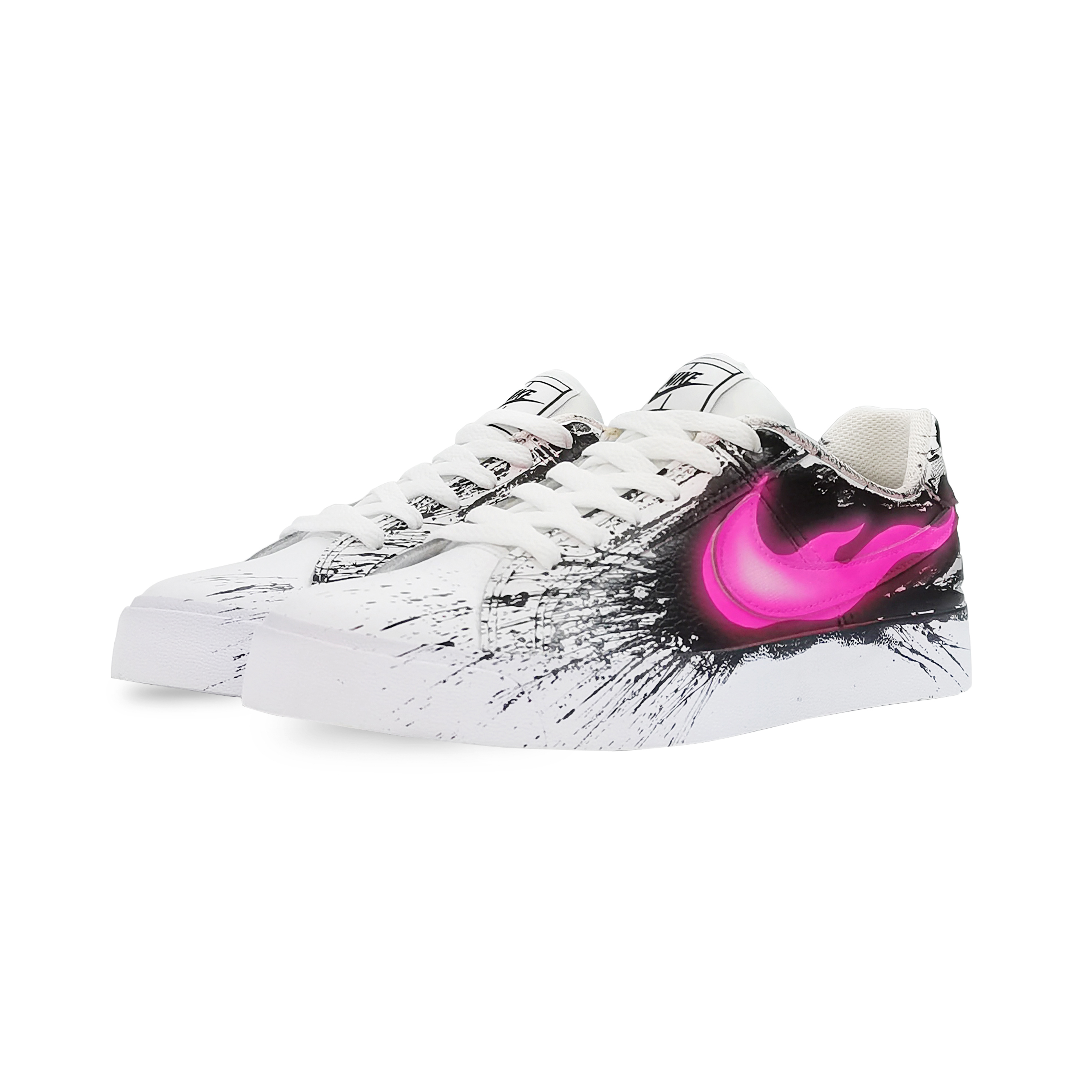 Lookbook [Custom Shoes] (Women) Nike Court Royale AC 'Splatter Superhero Pink' AO2810-102-485162
