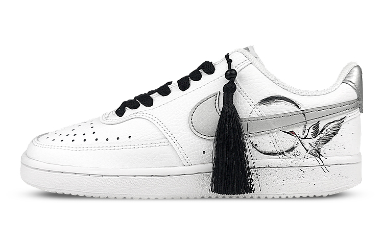 [Custom Shoes] (W) Nike Court Vision 1 'Chinese Crane Ink Splash Tassel'