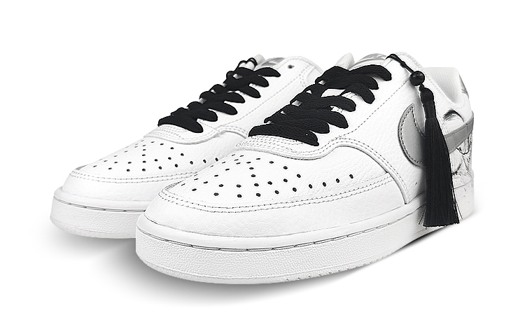 [Custom Shoes] (W) Nike Court Vision 1 'Chinese Crane Ink Splash Tassel' 圖 3