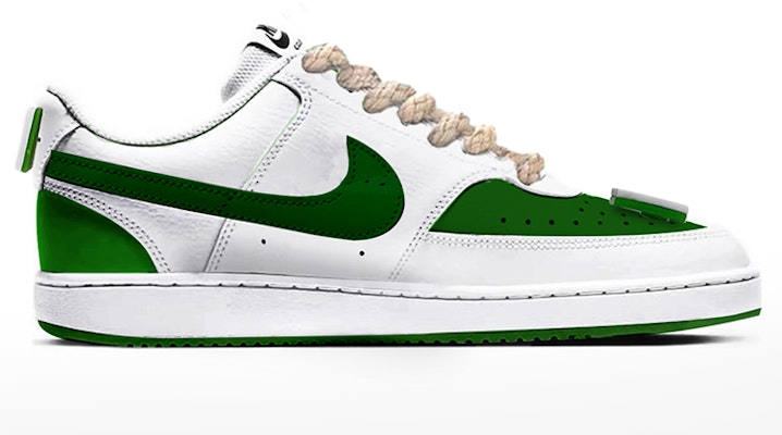 【定制球鞋】 Nike Court Vision 1 立體麻將裝置 恭喜發財 發財 低幫 板鞋 女款 綠白 Order 【定制球鞋】 Nike Court Vision 1 立體麻將裝置 恭喜發財 發財 低幫 板鞋 女款 綠白