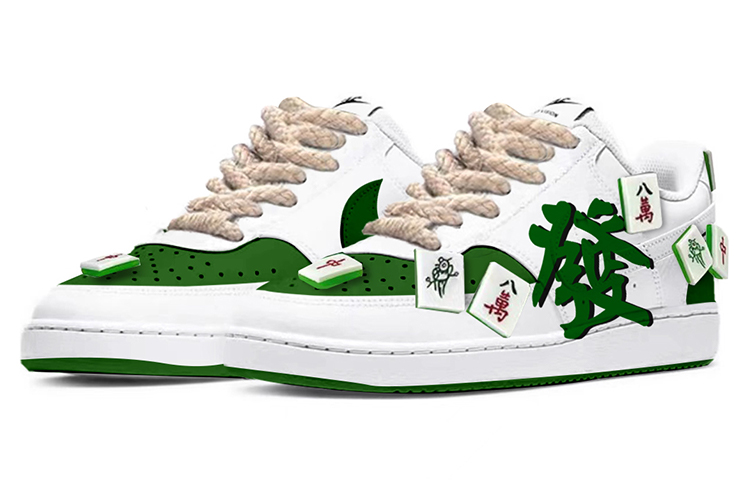 Lookbook (W) [定制鞋款] 耐克 Court Vision 1 '绿白麻将' DH3158-101(TeamY-女款發財鞋绿白)