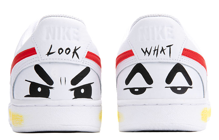 Shop (W) 나이키 커스텀 코트 비전 1 "그라피티 (흰/검/빨)" CD5434-100(Team18-Court涂鸦表情)