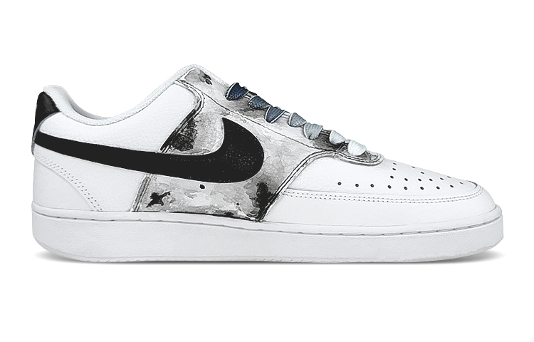 Order (W) [Kasut Custom] Nike Court Vision 1 'Kesan Dakwat Luntur' CD5434-100(Team47-女款时来运转)
