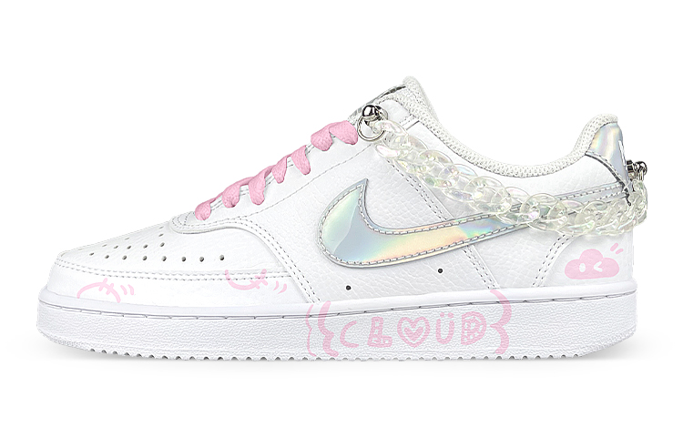 [Custom Shoes] (W) Nike Court Vision 1 'Laser Pink Cloud Chain'