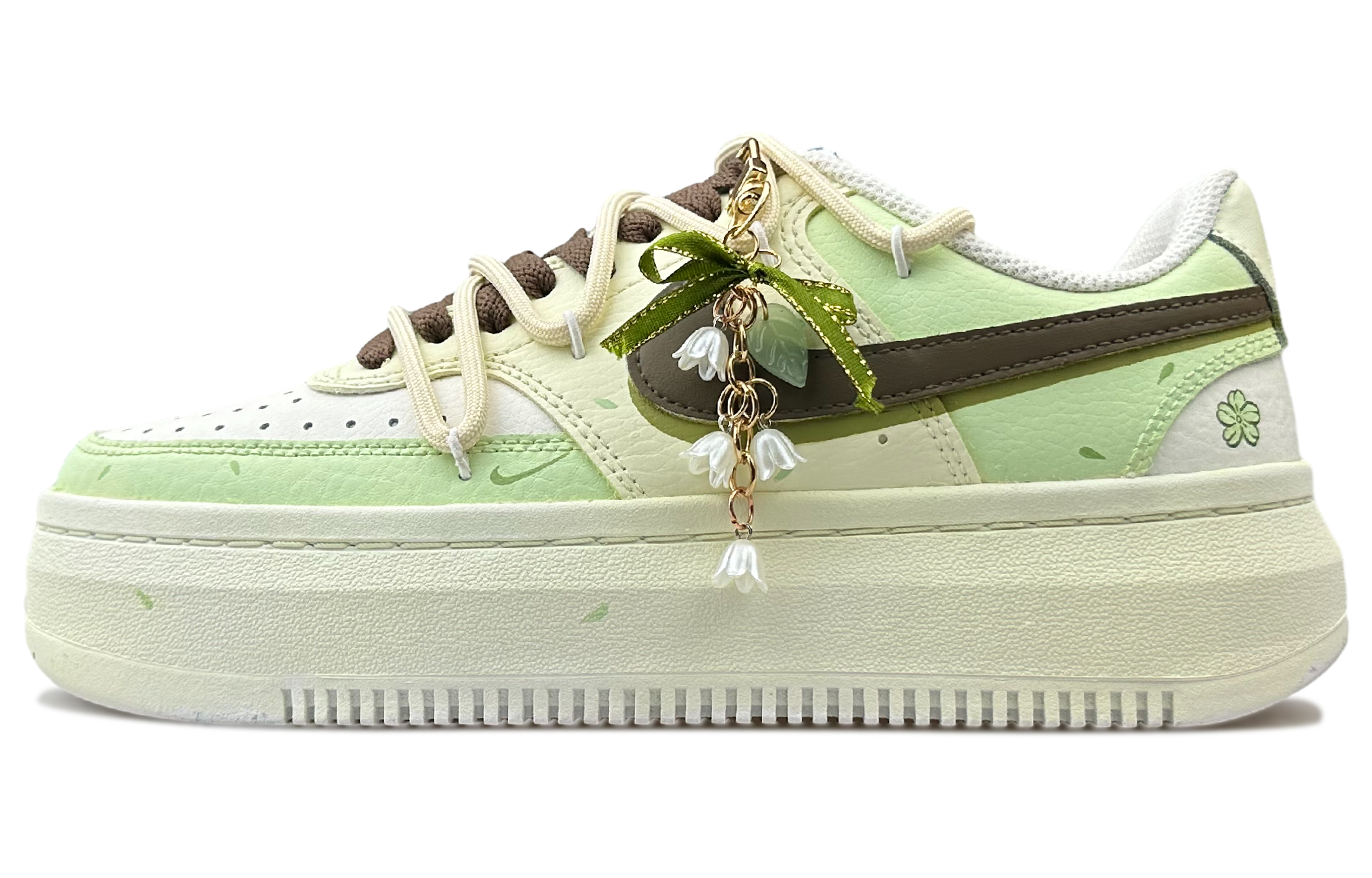 [Custom Shoes] (W) Nike Court Vision 1 'Lily of the Valley White-Green'