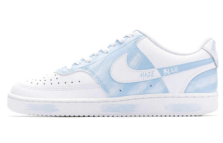 [Custom Shoes] (W) Nike Court Vision 1 'Mist Blue and White Hand-Painted'