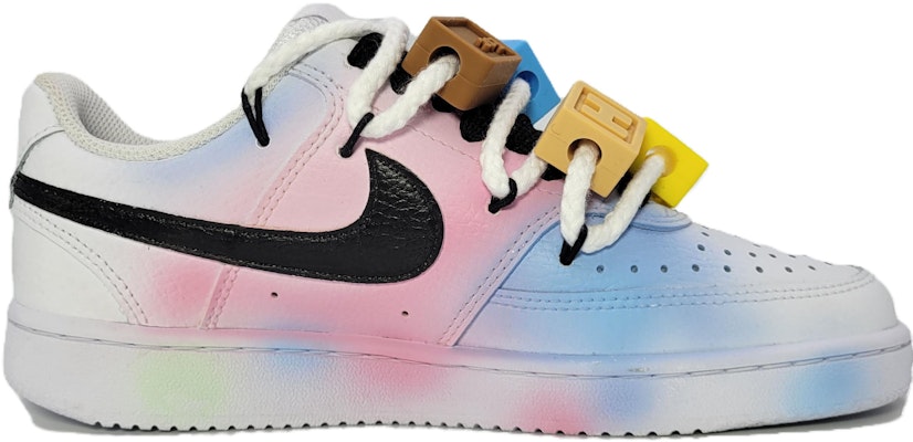 (W) 나이키 커스텀 코트 비전 '화이트 블루 핑크 그래피티' (77 characters) CD5434-100(Team145-小鬼涂鸦) Lookbook (W) 나이키 커스텀 코트 비전 '화이트 블루 핑크 그래피티' (77 characters) CD5434-100(Team145-小鬼涂鸦)