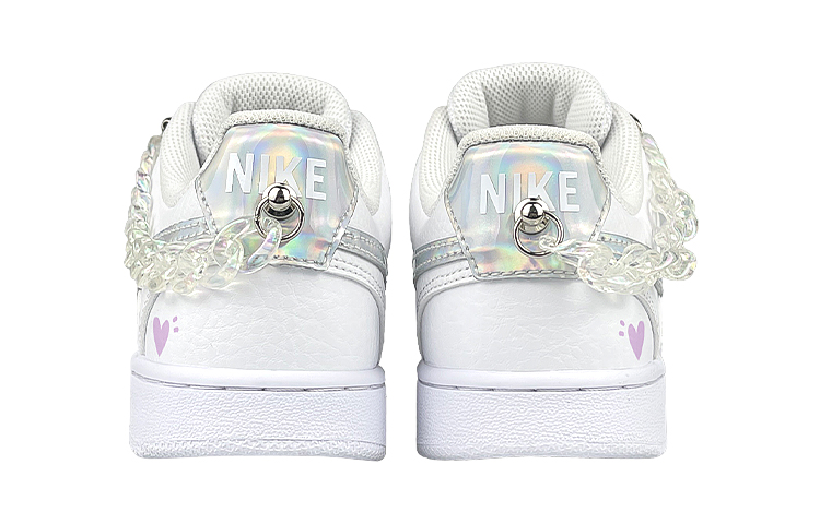 [Custom Shoes] (W) Nike Court Vision 1 'White Purple - Laser Grape Chain' 圖 5