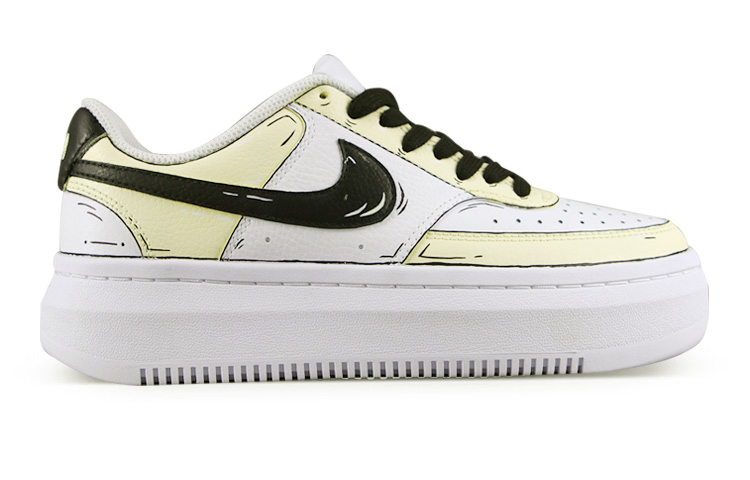 Order (W) [Sneakers Kustom] Nike Court Vision 1 Alta 'Anime Pastel Kuning-Putih' DM0113-100(Team58-二次元黄)