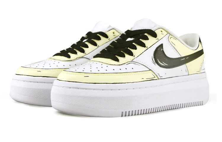 Lookbook (W) [Sneakers Kustom] Nike Court Vision 1 Alta 'Anime Pastel Kuning-Putih' DM0113-100(Team58-二次元黄)