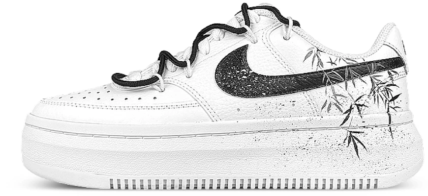 【訂製球鞋】 Nike Court Vision 1 Alta 禮盒 竹子 國風 解構 水墨 潑墨 低筒 板鞋 女款 白黑 Buy 【訂製球鞋】 Nike Court Vision 1 Alta 禮盒 竹子 國風 解構 水墨 潑墨 低筒 板鞋 女款 白黑