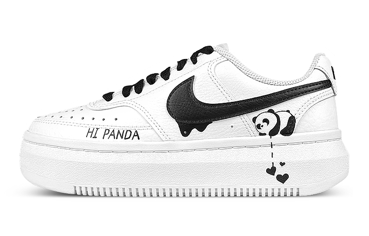 [Custom Shoes] (W) Nike Court Vision 1 Alta 'Black White - Guofeng'