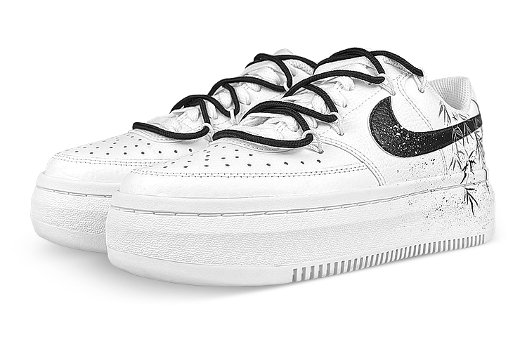 Lookbook (W) [Kasut Custom] Nike Court Vision 1 Alta 'Bamboo Ink Splash' DM0113-100(Team47-女A竹解构SBOX)