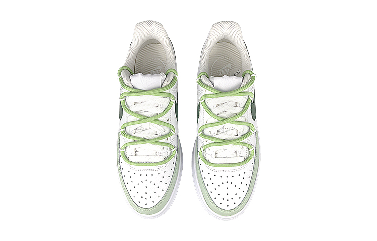 Shop [Custom Shoes] (Women) Nike Court Vision 1 Alta 'Gradient Deconstructed White-Green'