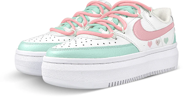 (W) Nike Court Vision 1 Alta "Lichi Corazón" (Personalizadas) DM0113-100(Team47-女A荔枝解) Lookbook (W) Nike Court Vision 1 Alta "Lichi Corazón" (Personalizadas) DM0113-100(Team47-女A荔枝解)