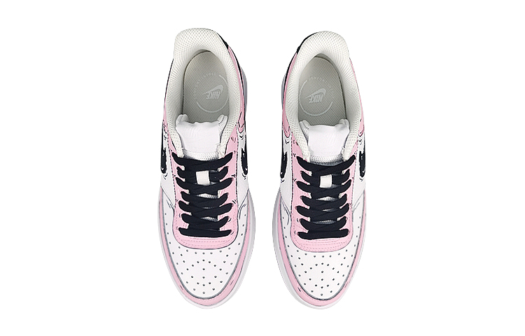 Shop (W) [Kasut Custom] Nike Court Vision 1 Alta 'Merah Jambu Putih' DM0113-100(Team58-二次元粉)