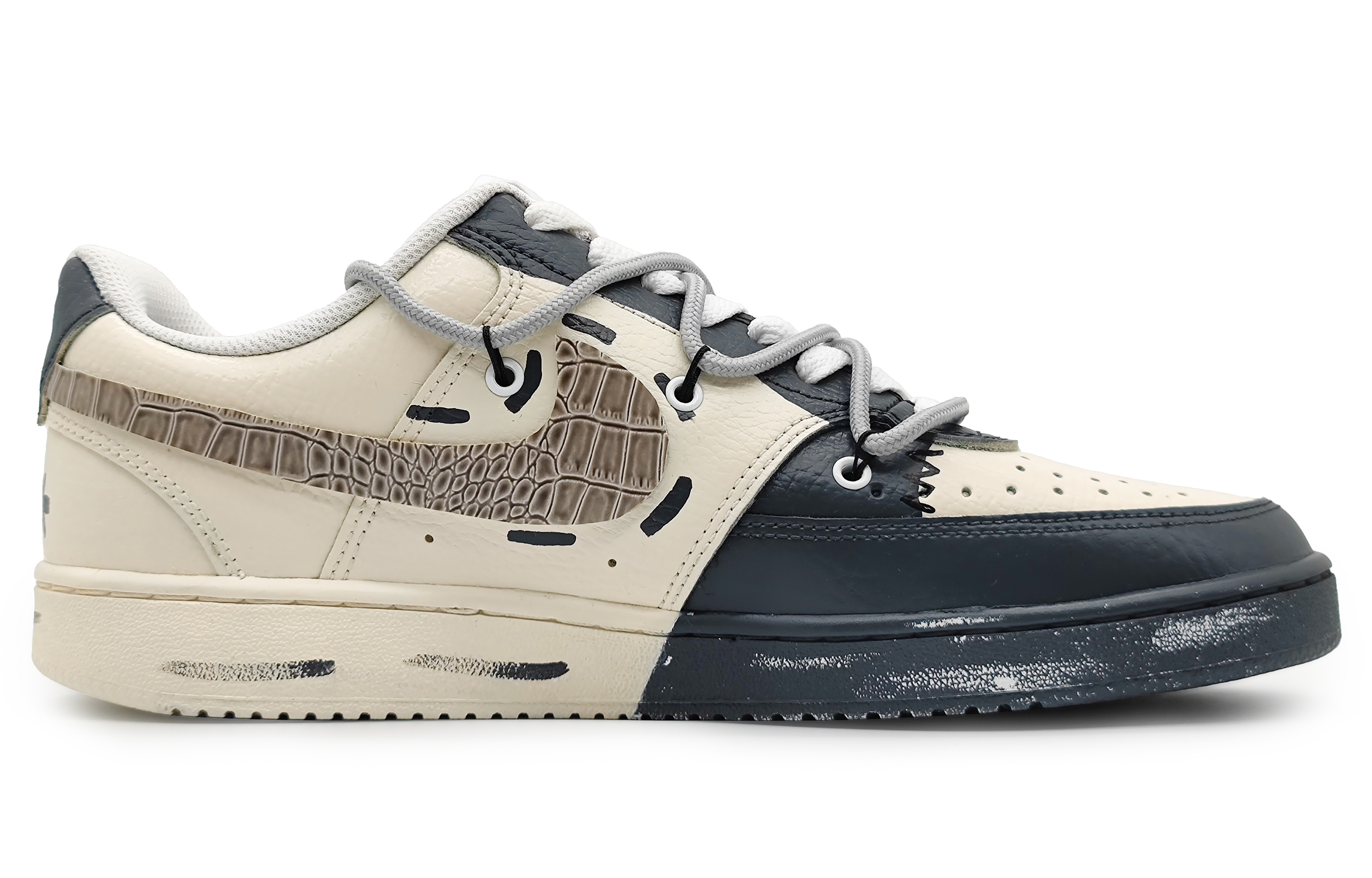 [Custom Shoes] (W) Nike Court Vision 1 Low 'Animal World Yellow-Black' 圖 2