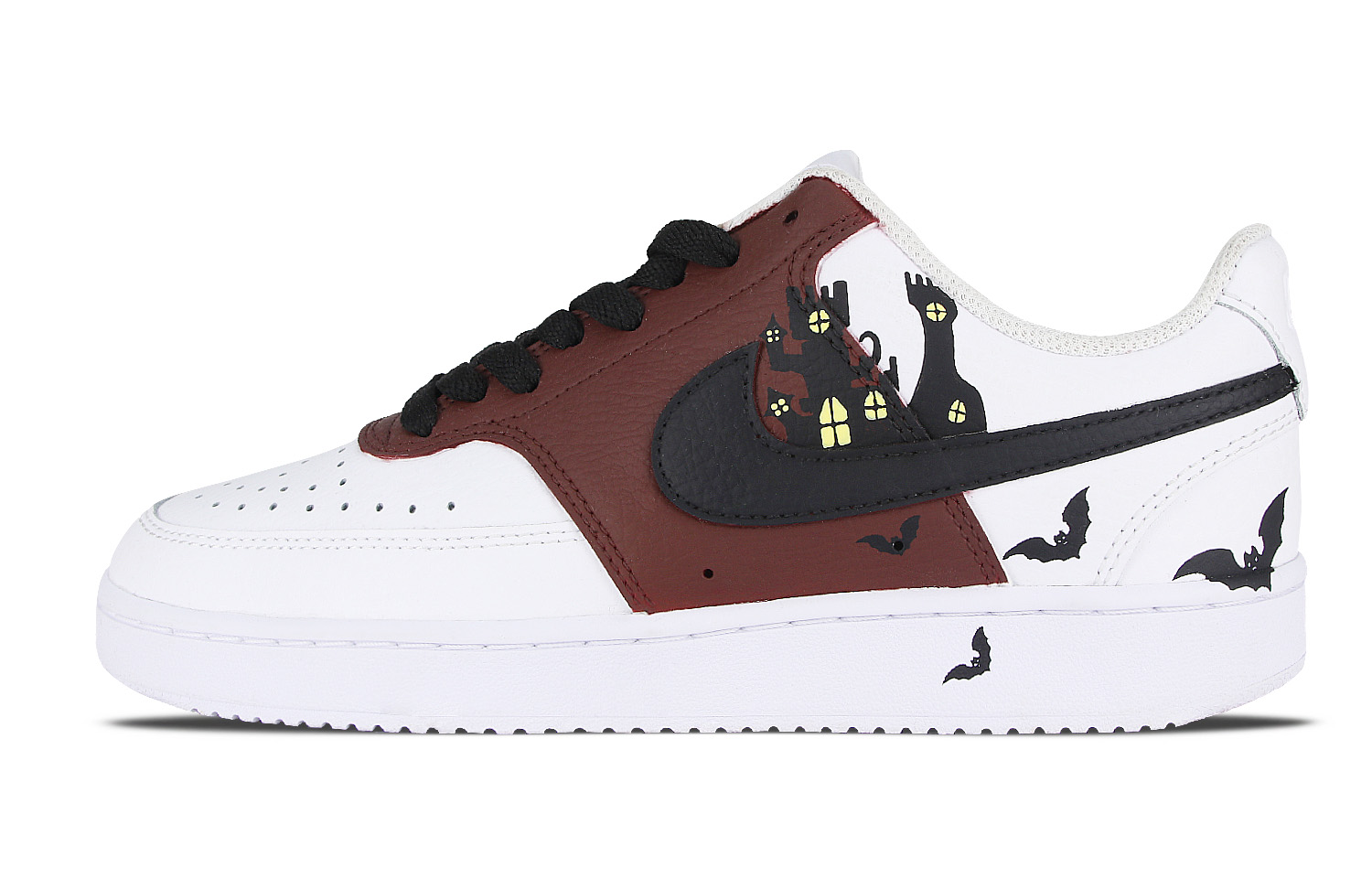 Buy (W) [Zapatos Personalizados] Nike Court Vision 1 Low 'Bat Castle Blanco-Marrón' CD5434-100-450429