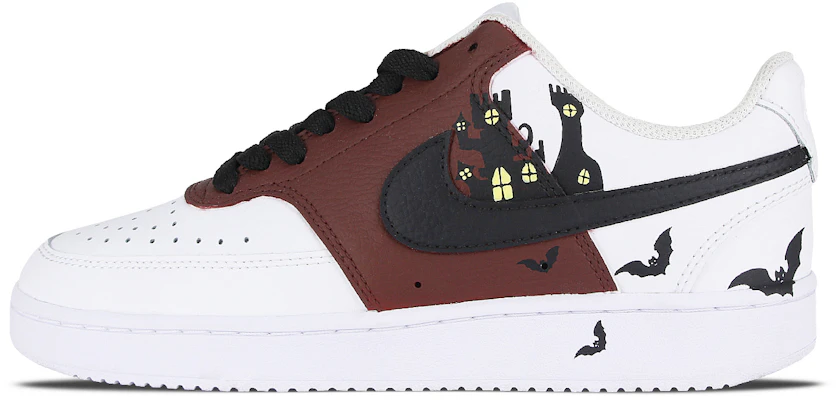 (W) 나이키 커스텀 코트 비전 로우 '배트캐슬' (화이트/브라운) CD5434-100-450429 Buy (W) 나이키 커스텀 코트 비전 로우 '배트캐슬' (화이트/브라운) CD5434-100-450429