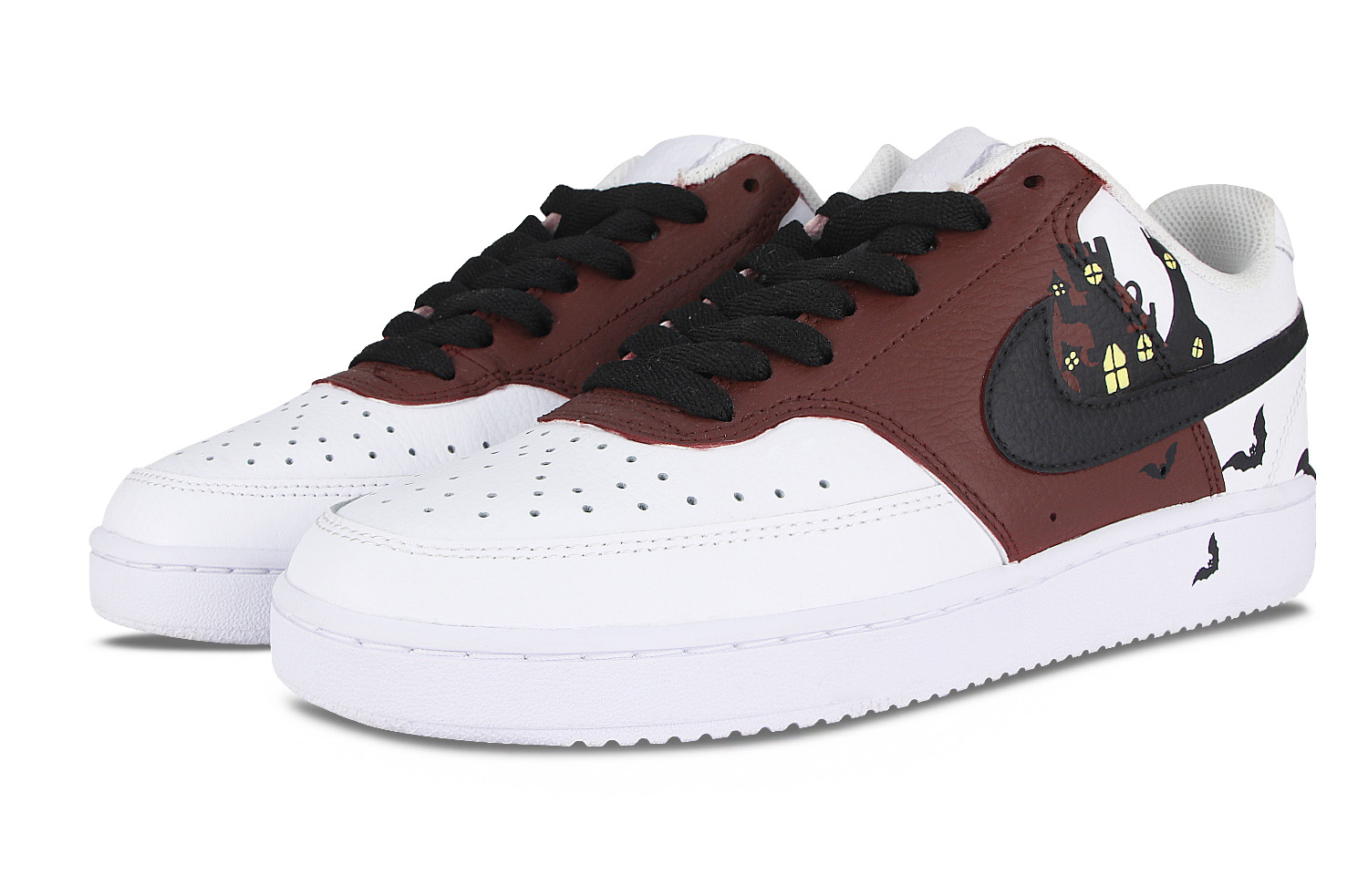 Lookbook (W) [Zapatos Personalizados] Nike Court Vision 1 Low 'Bat Castle Blanco-Marrón' CD5434-100-450429