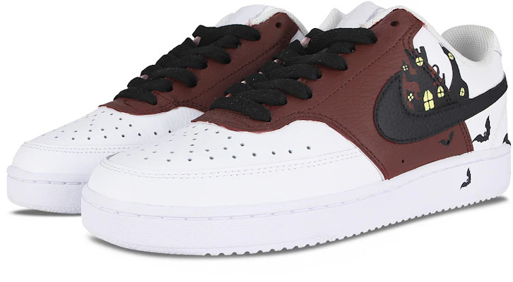 (W) 나이키 커스텀 코트 비전 로우 '배트캐슬' (화이트/브라운) CD5434-100-450429 Lookbook (W) 나이키 커스텀 코트 비전 로우 '배트캐슬' (화이트/브라운) CD5434-100-450429