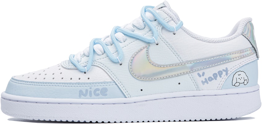 (W) 나이키 코트 비전 1 로우 "블루 퍼피 - 화이트 핑크" CW5596-100(Team4-女款蓝色小狗) Buy (W) 나이키 코트 비전 1 로우 "블루 퍼피 - 화이트 핑크" CW5596-100(Team4-女款蓝色小狗)