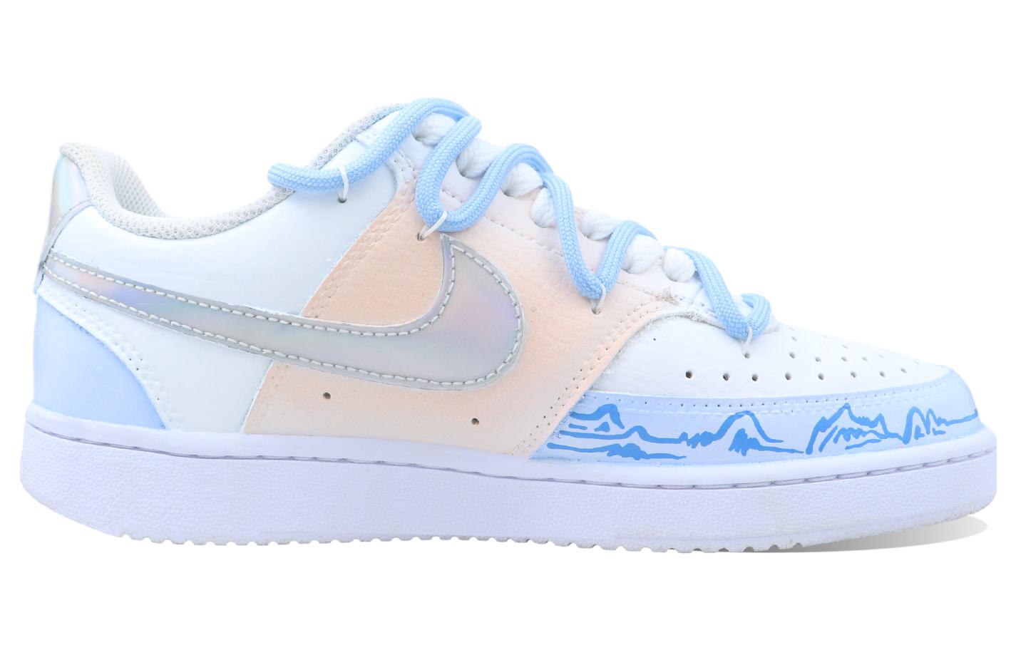 Order (W) [Kasut Custom] Nike Court Vision 1 Low 'Biru dan Putih' CW5596-100-486632