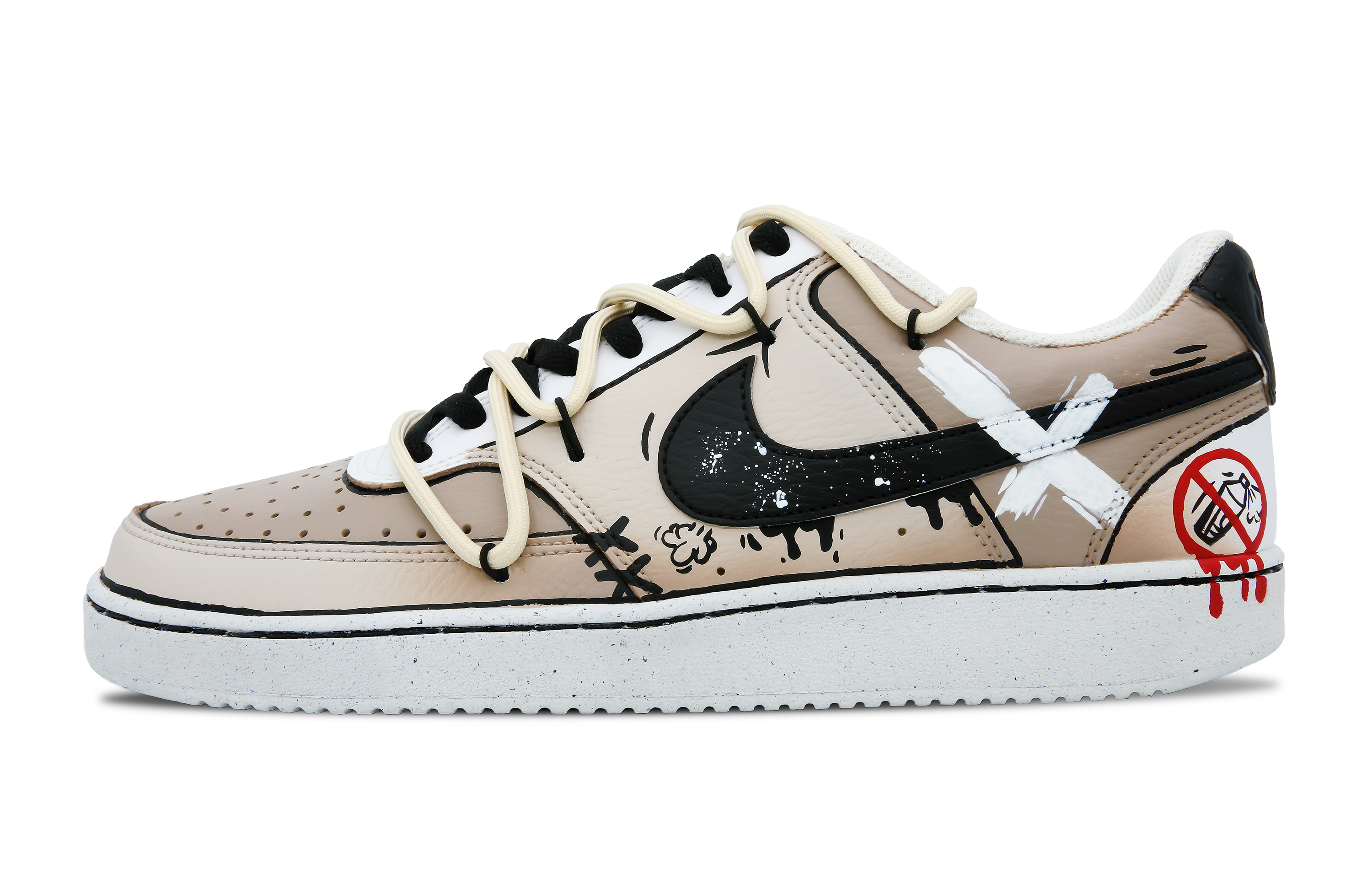 [Custom Shoes] (W) Nike Court Vision 1 Low 'Black Desert Handbag' 圖 2