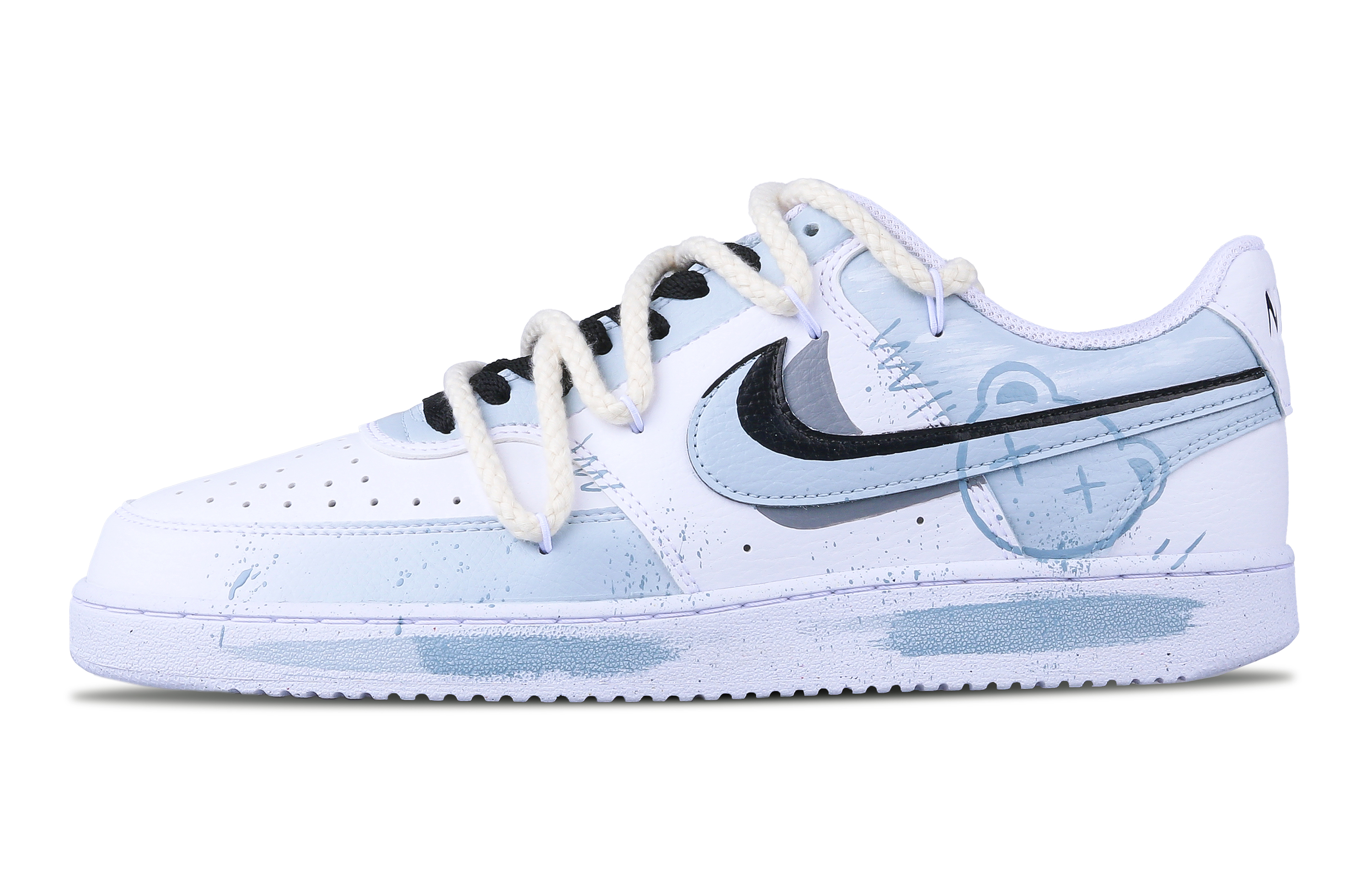 [Custom Shoes] (W) Nike Court Vision 1 Low 'Blue White Dream Bear' 圖 2