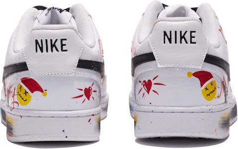【客製化球鞋】Nike Court Vision 1 Low CS 塗鴉 聖誕主題 手繪塗鴉 特殊鞋盒 低筒 板鞋 女款 黑白 Shop 【客製化球鞋】Nike Court Vision 1 Low CS 塗鴉 聖誕主題 手繪塗鴉 特殊鞋盒 低筒 板鞋 女款 黑白