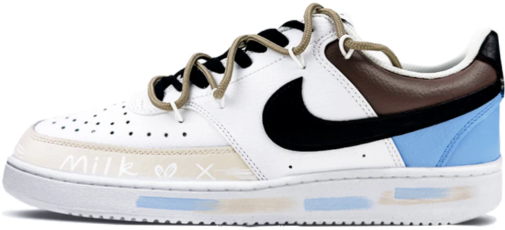 custom-shoes-women-nike-court-vision-1-low-cow-paint-streak-white-blue