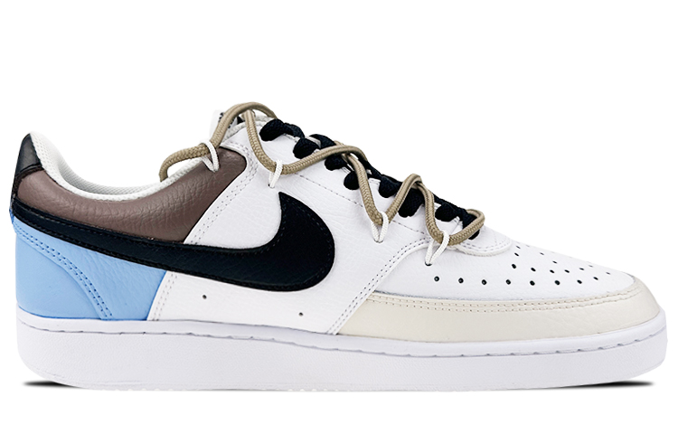 [Custom Shoes] (W) Nike Court Vision 1 Low 'Cow Paint Streak White Blue' 圖 2