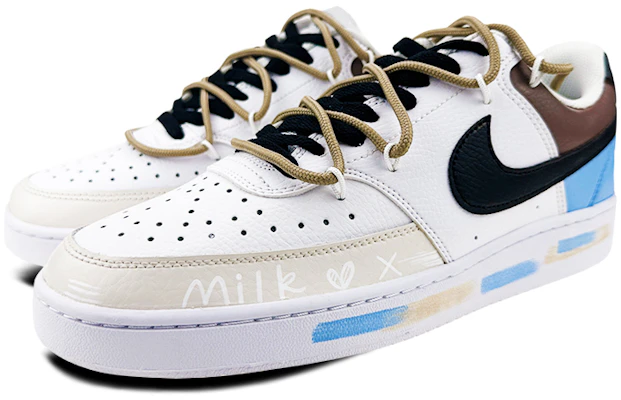 (W) Zapatillas Nike Court Vision 1 Low 'Cow Paint Streak Blanco Azul' CD5434-100(Team47-女款c奶牛SBOX) Lookbook (W) Zapatillas Nike Court Vision 1 Low 'Cow Paint Streak Blanco Azul' CD5434-100(Team47-女款c奶牛SBOX)