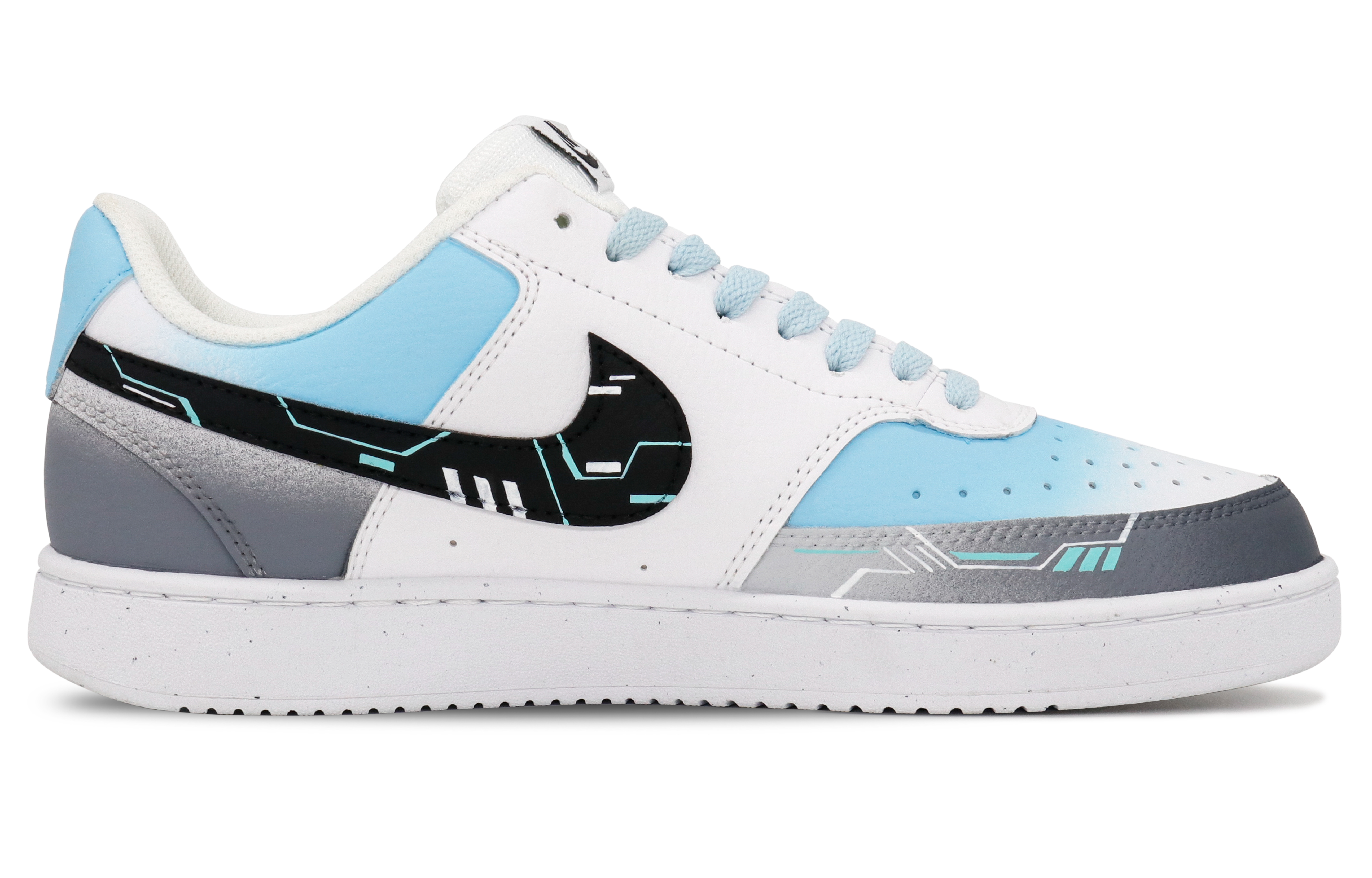 [Custom Shoes] (W) Nike Court Vision 1 Low 'Cyberpunk Graffiti Grey' 圖 2