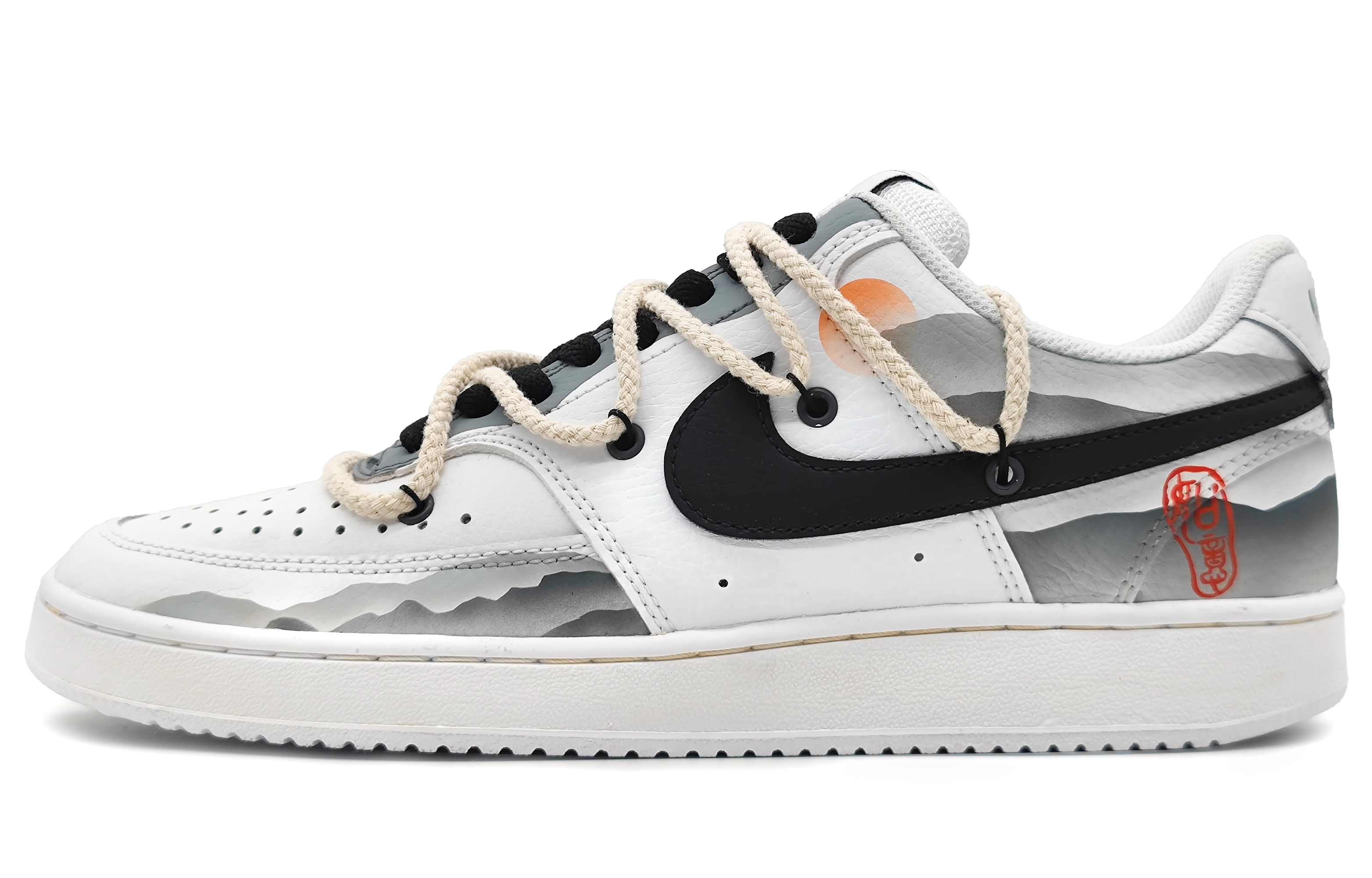 Buy (W) [Sepatu Kustom] Nike Court Vision 1 Low 'Desert Lake Sunrise Ungu' CD5434-100(Team16-女款大漠江湖)