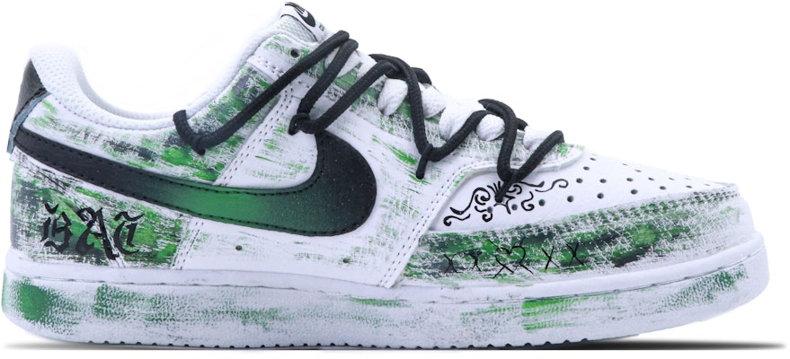 【客製球鞋】 Nike Court Vision 1 德古拉 獨特 塗鴉 暗黑哥德 非滑耐磨 低筒 滑板鞋 女款 綠色 Lookbook 【客製球鞋】 Nike Court Vision 1 德古拉 獨特 塗鴉 暗黑哥德 非滑耐磨 低筒 滑板鞋 女款 綠色