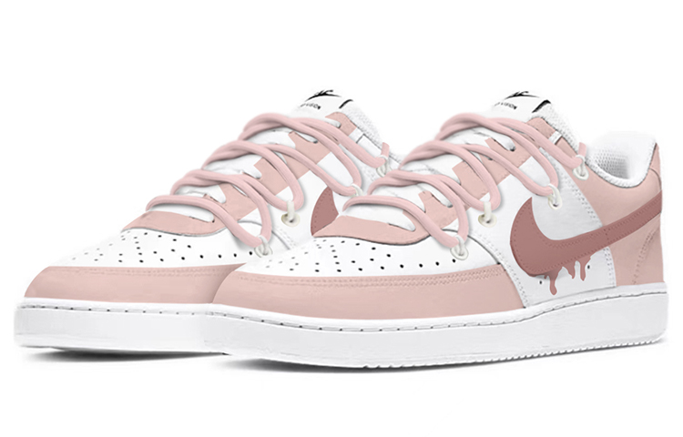 [Custom Shoes] (W) Nike Court Vision 1 Low 'Fluid Ice Cream Retro Pink' 圖 3