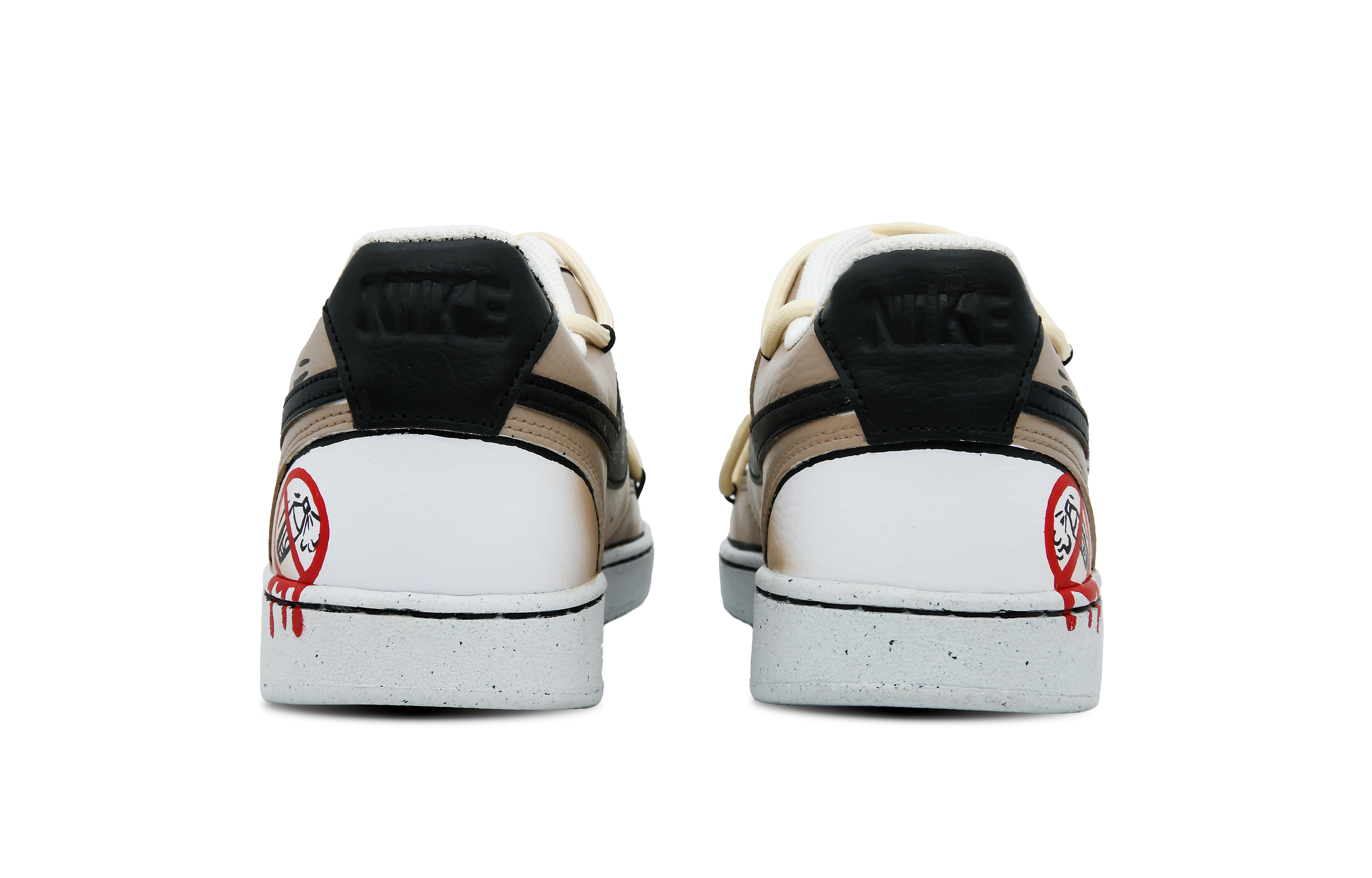 [Custom Shoes] (W) Nike Court Vision 1 Low 'Forbidden Spray Black Brown' 圖 4