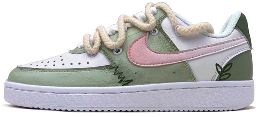 【訂製球鞋】Nike Court Vision 1 手繪塗鴉 清涼夏日 綠葉 休閒 低筒 板鞋 女款 橄欖綠 Buy 【訂製球鞋】Nike Court Vision 1 手繪塗鴉 清涼夏日 綠葉 休閒 低筒 板鞋 女款 橄欖綠