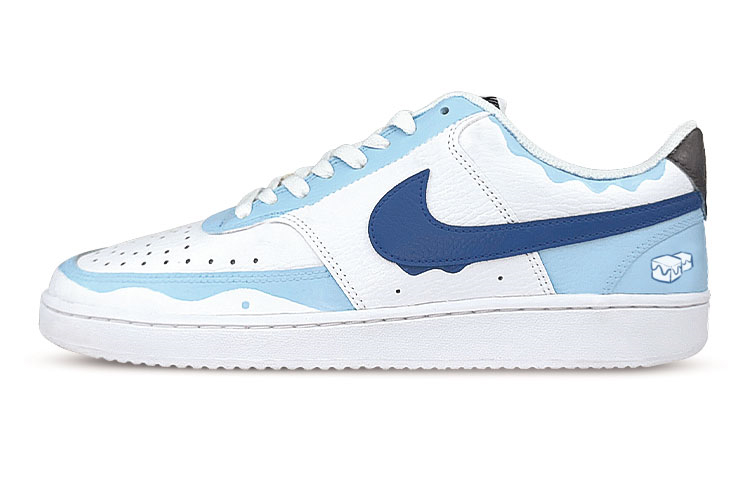 Buy (W) [Sepatu Kustom] Nike Court Vision 1 Low 'Ice Blue Graffiti' CD5434-100(Team47-女款C冰块)