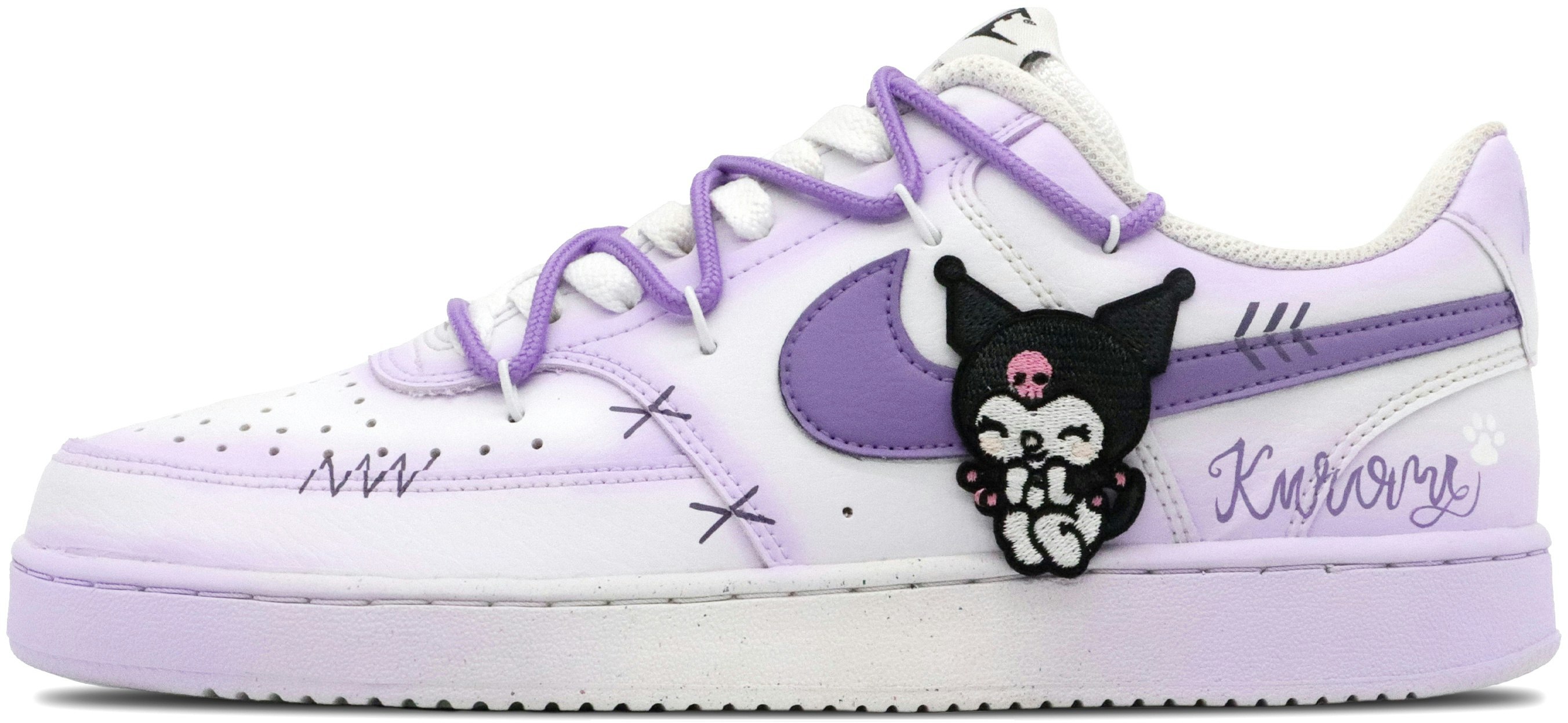 custom-shoes-women-nike-court-vision-1-low-kuromi