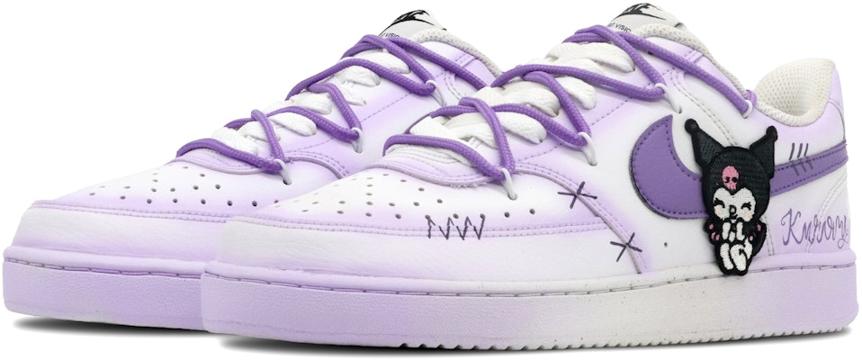 (W) Kasut Nike Court Vision 1 Low 'Kuromi' Edisi Khas DH3158-101(Team253-女款洛米兔) Lookbook (W) Kasut Nike Court Vision 1 Low 'Kuromi' Edisi Khas DH3158-101(Team253-女款洛米兔)