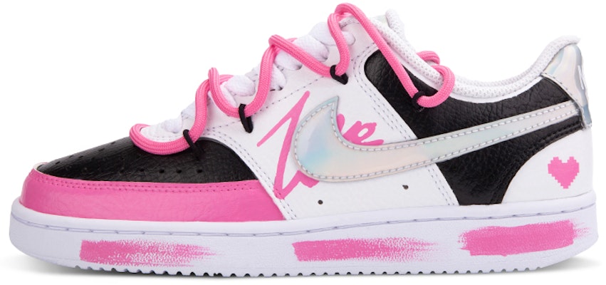 (W) ナイキ コートビジョン Low カスタム (黒/ピンク) CW5596-100(TeamF-黑粉甜酷) Buy (W) ナイキ コートビジョン Low カスタム (黒/ピンク) CW5596-100(TeamF-黑粉甜酷)