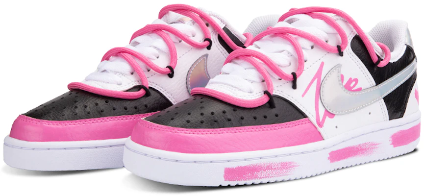 (W) ナイキ コートビジョン Low カスタム (黒/ピンク) CW5596-100(TeamF-黑粉甜酷) Lookbook (W) ナイキ コートビジョン Low カスタム (黒/ピンク) CW5596-100(TeamF-黑粉甜酷)