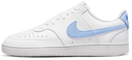 【客製球鞋】Nike Court Vision 1 Low 字母笑臉 藍色限定 泼墨 簡約 搭配任何風格的 低筒 板鞋 女款 白淺藍 Details for 【客製球鞋】Nike Court Vision 1 Low 字母笑臉 藍色限定 泼墨 簡約 搭配任何風格的 低筒 板鞋 女款 白淺藍