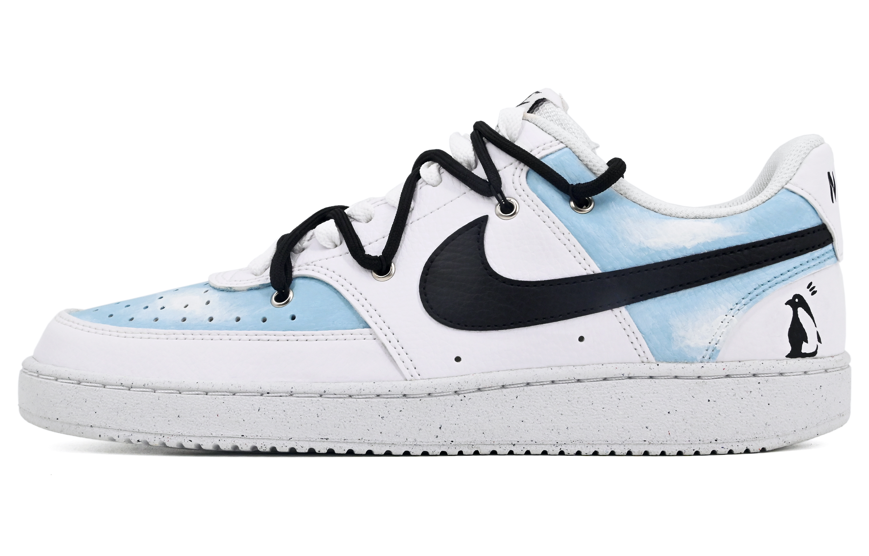 Buy (W) 나이키 커스텀 코트 비전 로우 '스카이 펭귄' (흰/파) DH3158-101-445670